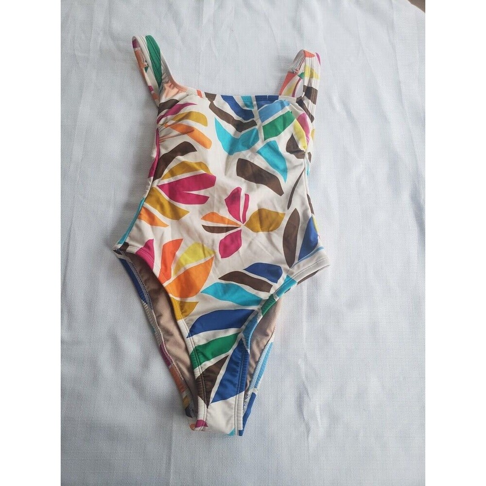 Tabitha Brown Women's Botanical Print Lowback One Piece Swimsuit - XS - NEW - Picture 4 of 6